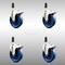 Service Caster 5 Inch 316SS Solid Poly Swivel 1-1/8 Inch Expanding Stem Caster Set Lock Brake SCC-SS316TTLEX20S514-SPUS-118-4 - alternate 1
